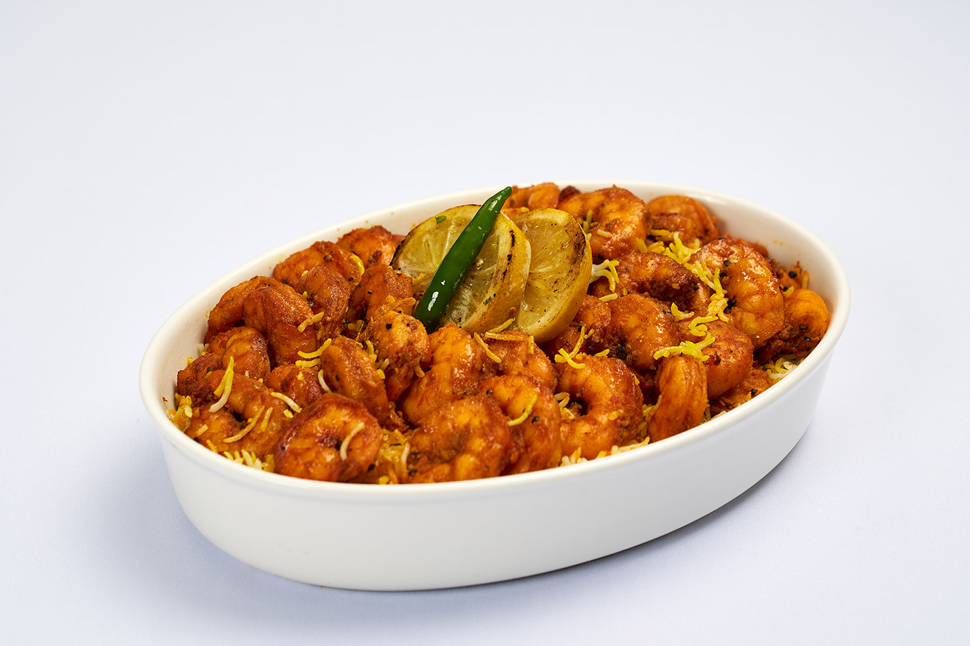 Shrimp biryani